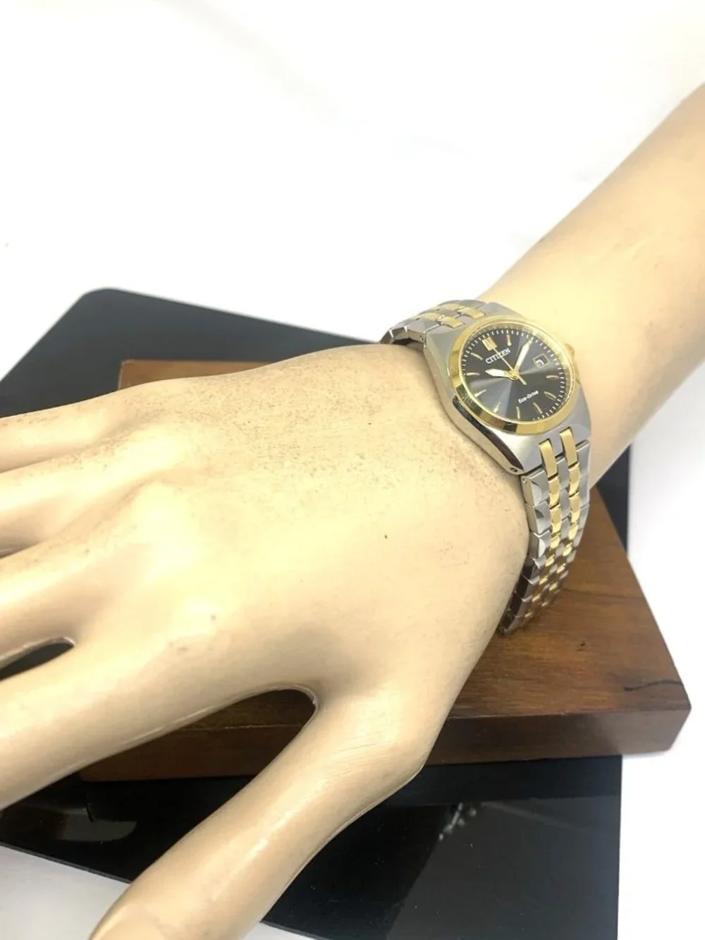 Citizen Women's Watch EW2299-50E Eco Drive Black Dial Two Tone Stainless Steel